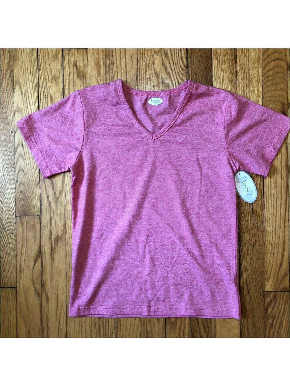 Frenchie Mini Couture NWT Girls Thin Striped V-Neck Red Knit Top - Size 8